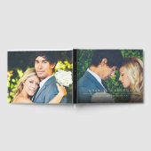 Moderne en eenvoudige lijn foto bruiloft gastenboe gastenboek (Volledig)