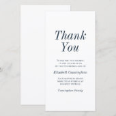 Moderne en eenvoudige memorial voor typografie bedankkaart (Voorkant / Achterkant)