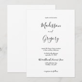 Moderne en eenvoudige minimalistische kalligrafie kaart (Voorkant / Achterkant)