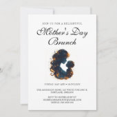 Moderne en eenvoudige Moederdag Brunch uitnodiging (Voorkant)