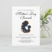 Moderne en eenvoudige Moederdag Brunch uitnodiging (Staand voorkant)