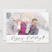 Moderne en eenvoudige Prettige feestdagen fotokaar Feestdagenkaart (Voorkant)