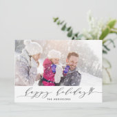 Moderne en eenvoudige Prettige feestdagen fotokaar Feestdagenkaart (Staand voorkant)