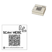 Moderne en eenvoudige QR-code Modern Business Rubberstempel (Gestempeld)