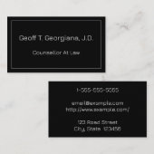 Moderne en eenvoudige raadslieden op het gebied va visitekaartje (Voorkant / Achterkant)