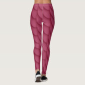 Moderne en Eenvoudige Rode Zeemeermin Schalen Leggings (Achterkant)
