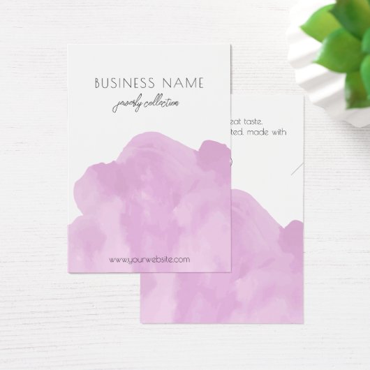 Moderne en eenvoudige roze Ketting-kaart Visitekaartje (Bureau)