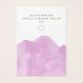 Moderne en eenvoudige roze Ketting-kaart Visitekaartje (Achterkant)