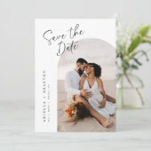 Moderne en Eenvoudige Save The Date Kaart (Staand voorkant)