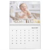 Moderne en eenvoudige Typografie Aangepaste foto's Kalender (Mar 2027)