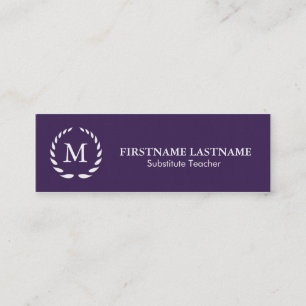 Moderne en eenvoudige vervangende leerkracht-Visit Mini Visitekaartje