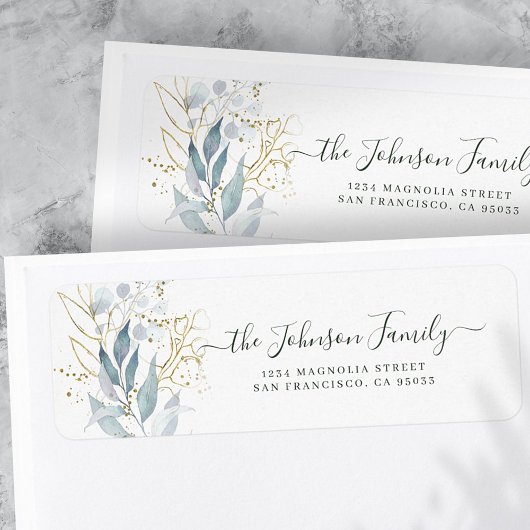 Moderne en eenvoudige Waterverf botanisch Etiket