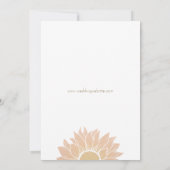 Moderne en eenvoudige Zonnebloem bruiloft uitnodig Kaart (Achterkant)