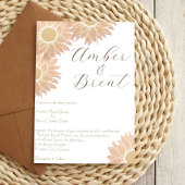 Moderne en eenvoudige Zonnebloem bruiloft uitnodig Kaart