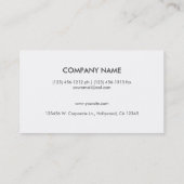 Moderne en eenvoudige zwarte & grijze monogram Pro Visitekaartje (Achterkant)