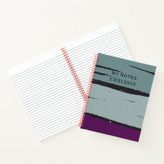 Moderne en eigentijdse Ontwerp Aangepaste Tekst Notitieboek (Binnen)