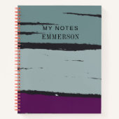 Moderne en eigentijdse Ontwerp Aangepaste Tekst Notitieboek (Voorkant)