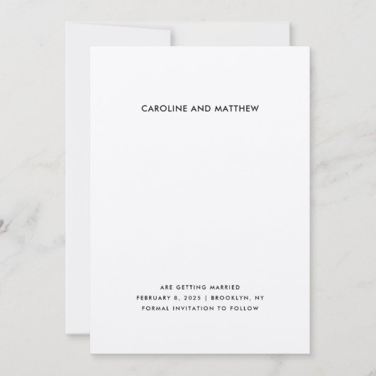 Moderne en elegant sparen de Kaart van de Datum (Voorkant)