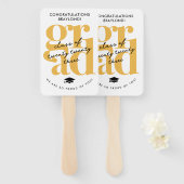 Moderne en Elegante Afstuderen Handwaaier (Voorkant en achterkant)