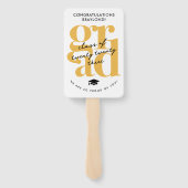 Moderne en Elegante Afstuderen Handwaaier (Achterkant)