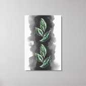 Moderne en elegante botanische groen bladeren canvas afdruk (Voorkant)
