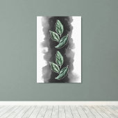 Moderne en elegante botanische groen bladeren canvas afdruk