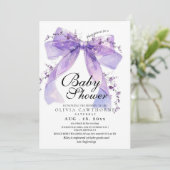 Moderne en elegante Bow Baby Shower Kaart (Staand voorkant)