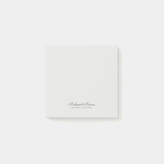 Moderne en Elegante Bruiloft Typografie Post-it® Notes (Voorkant)