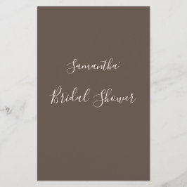 Moderne en elegante bruine Vrijgezellenfeest game