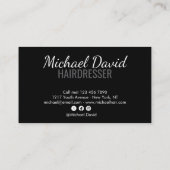 Moderne en Elegante chic kapselstylist script Visitekaartje (Achterkant)
