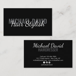 Moderne en Elegante chic kapselstylist script Visitekaartje