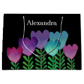 Moderne en elegante Floral op maat Groot Cadeauzakje (Voorkant)