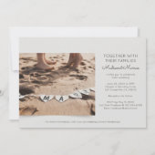 Moderne en elegante foto bruiloft uitnodiging (Achterkant)