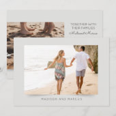 Moderne en elegante foto bruiloft uitnodiging (Voorkant / Achterkant)