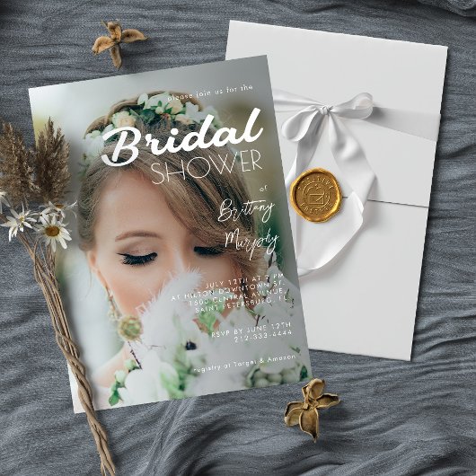 Moderne en elegante foto-Vrijgezellenfeest Kaart