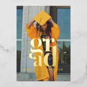 Moderne en elegante fotograafpartij folie uitnodiging (Voorkant)