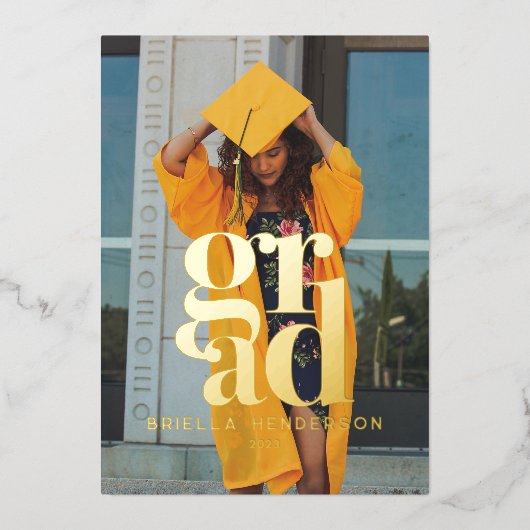 Moderne en elegante fotograafpartij folie uitnodiging (Voorkant)