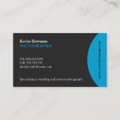 Moderne en elegante fotografie visitekaartje (Achterkant)