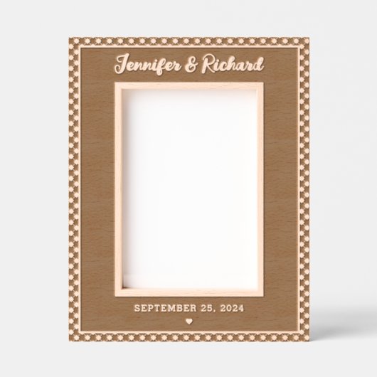 Moderne en elegante gepersonaliseerde namen en dat gegraveerde lijstjes (Voorkant)