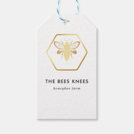 Moderne en elegante Golden Honey imker Cadeaulabel