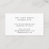 Moderne en elegante Golden Honey imker Klantenkaartje (Achterkant)