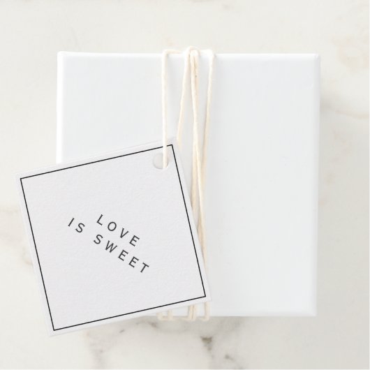 Moderne en Elegante Huwelijksgunst Gift Labels (In situ)