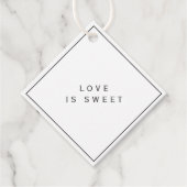 Moderne en Elegante Huwelijksgunst Gift Labels (Voorkant)