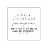 Moderne en elegante kerstfeestelijke familie rubberstempel (Afrduk)