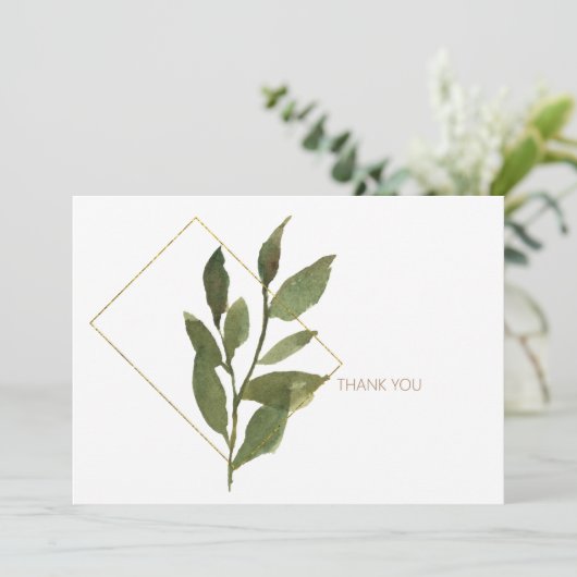 Moderne en Elegante Lofwerk Eenvoudige Bedankkaart (Staand voorkant)