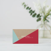 moderne en elegante minimale geometrische kraft ro visitekaartje (Staand voorkant)