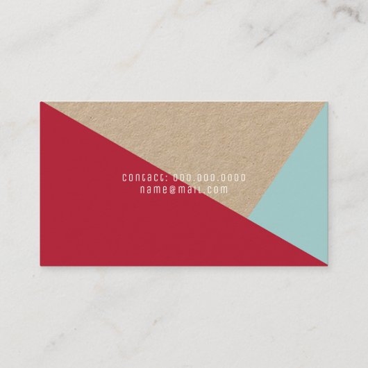 moderne en elegante minimale geometrische kraft ro visitekaartje (Achterkant)