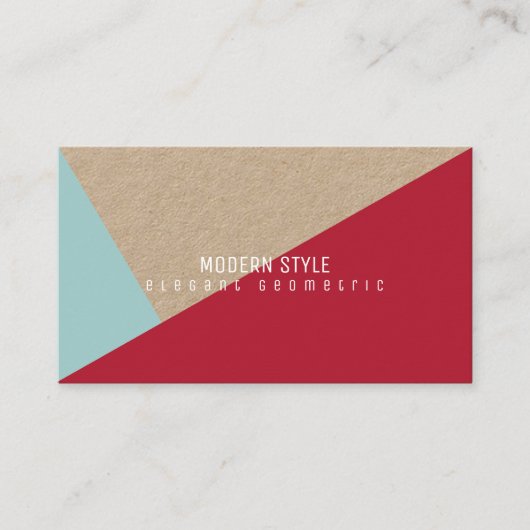 moderne en elegante minimale geometrische kraft ro visitekaartje (Voorkant)