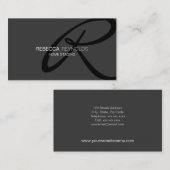 Moderne en elegante monogram Sjabloon Visitekaartje (Voorkant / Achterkant)