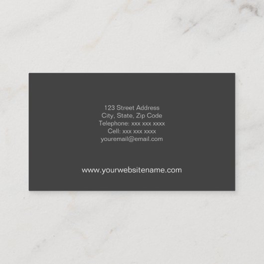 Moderne en elegante monogram Sjabloon Visitekaartje (Achterkant)